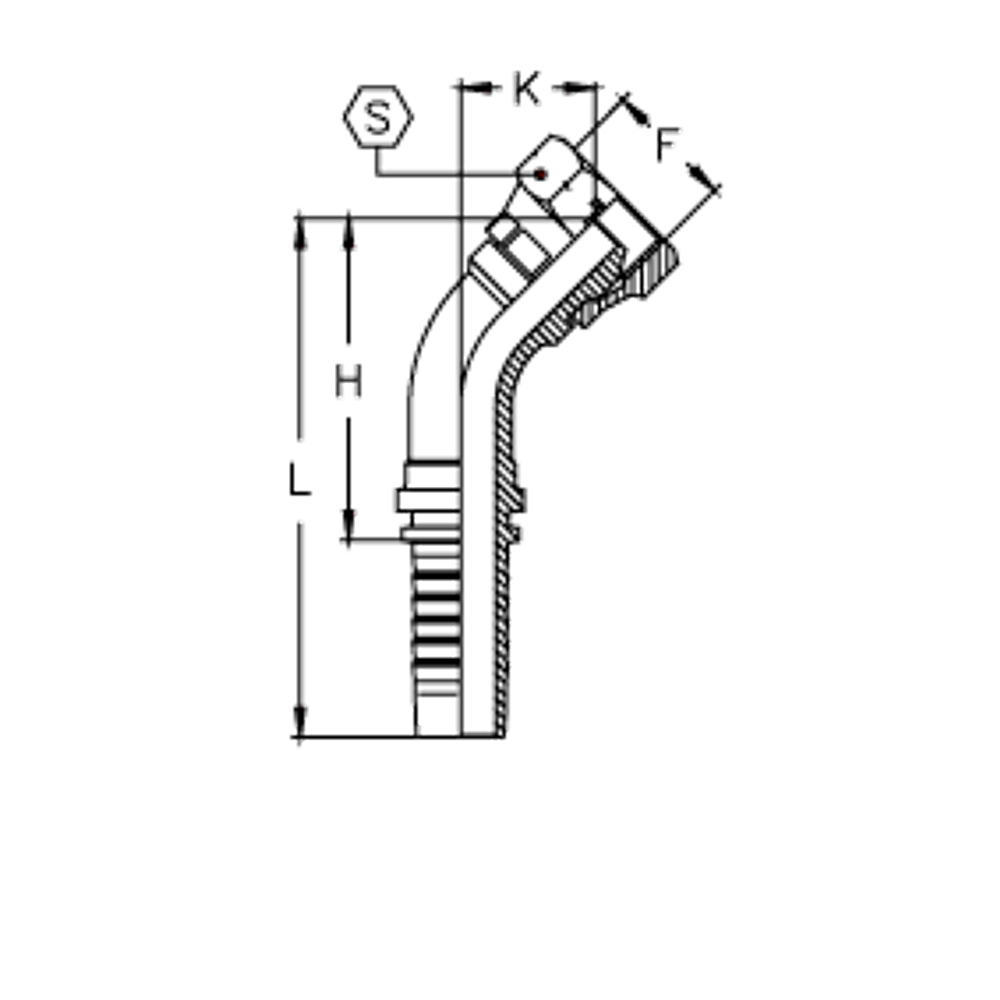 Фитинг DN 16 DKM (Г) 26x1.5 (45)