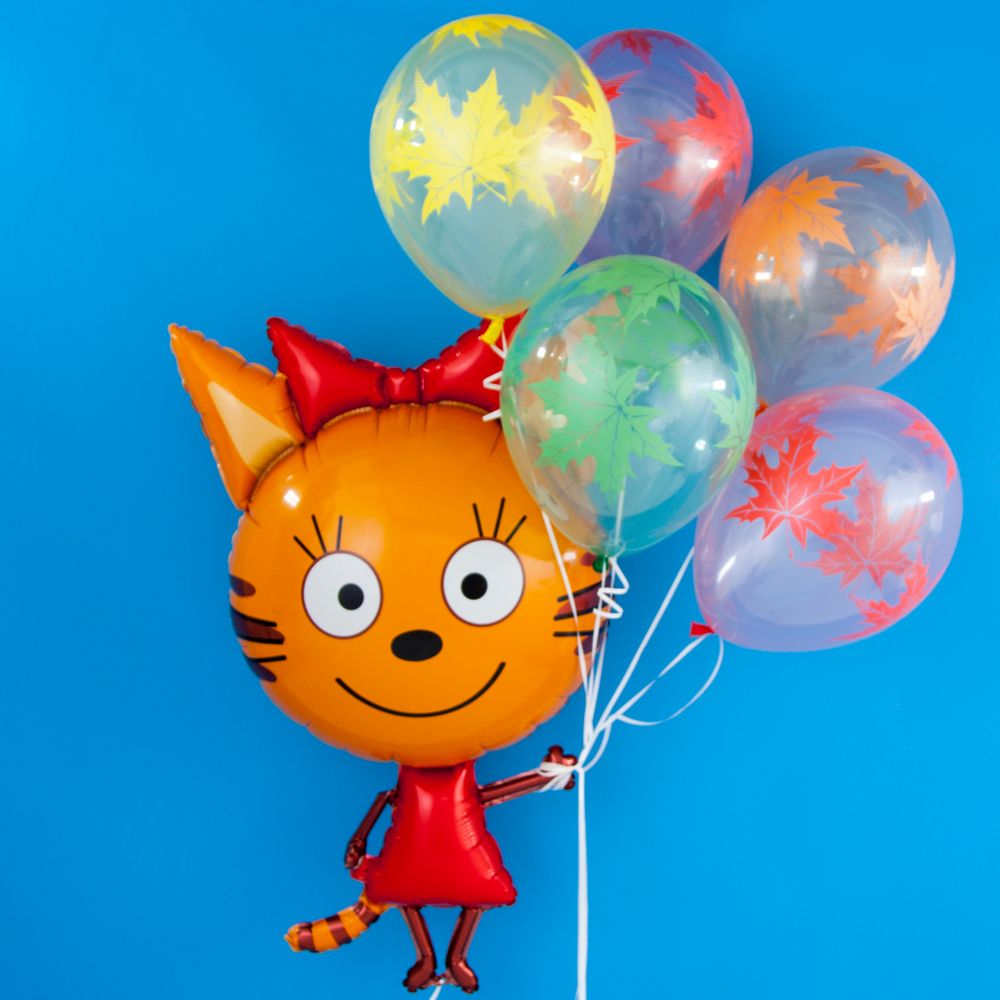 Шар (34"/86 см) Фигура, Три Кота, Карамелька, в упаковке 1 шт.