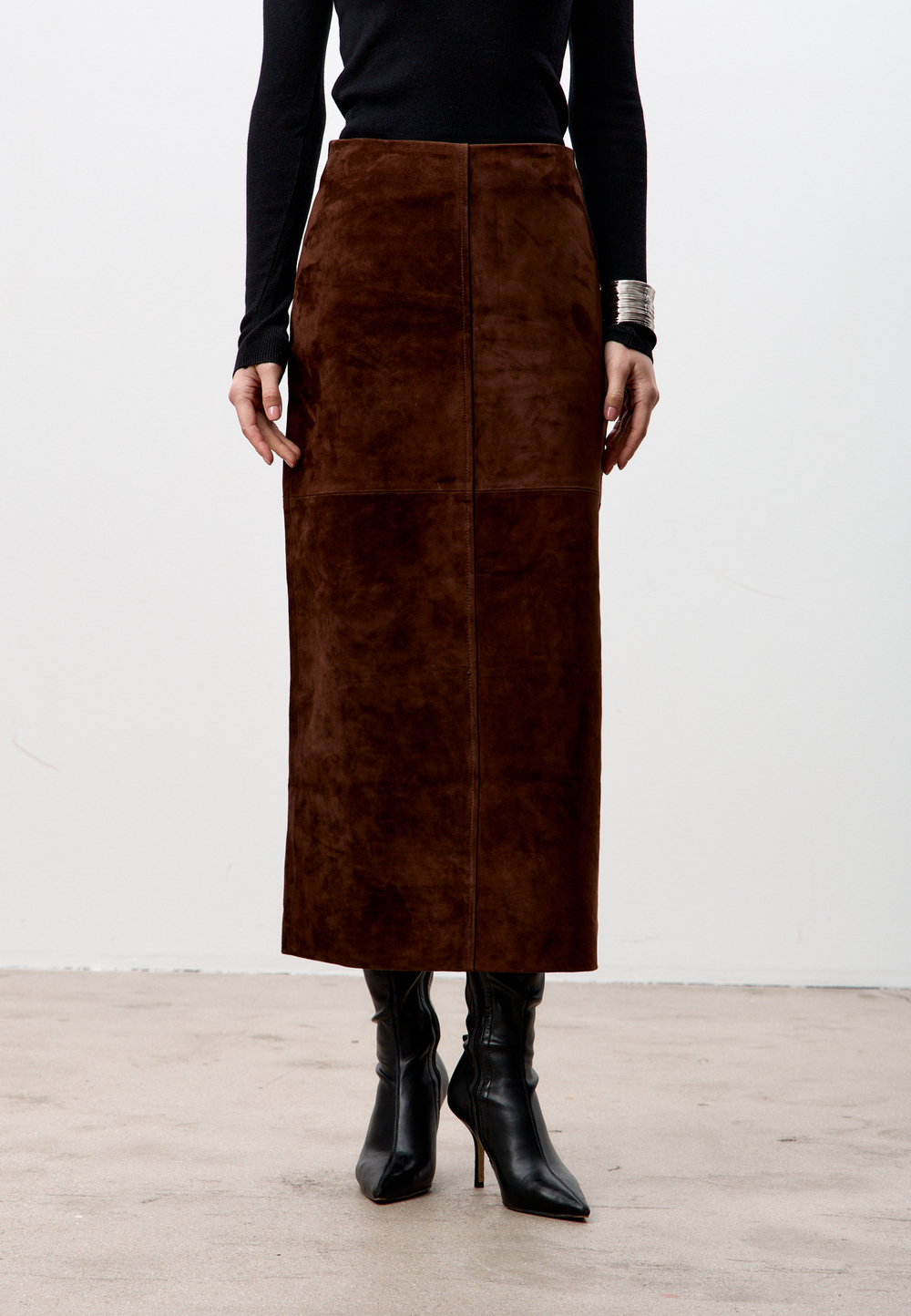 Юбка из натуральной замши