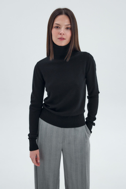 Водолазка из шерсти и кашемира черный