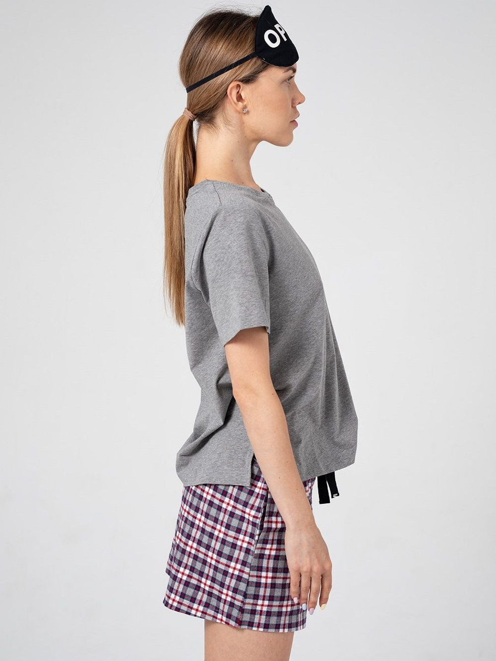 Уютный пижамный комплект с маской (Размер: L) (Цвет: черный)