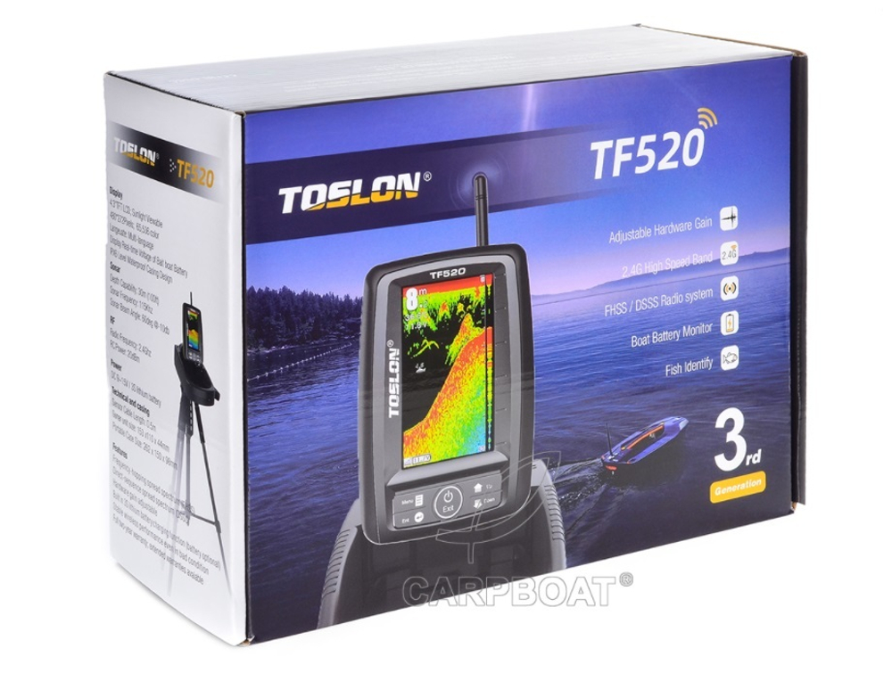 Беспроводной цветной эхолот Toslon FISH-FINDER TF-520 li-ion
