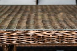 "Моккачино" обеденная группа из искусственного ротанга, цвет коричневый