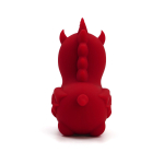 Красный клиторальный стимулятор Blaze Diablo с язычком (Цвет: красный)