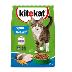 Сухой корм для кошек Kitekat Улов рыбака 1.3 кг