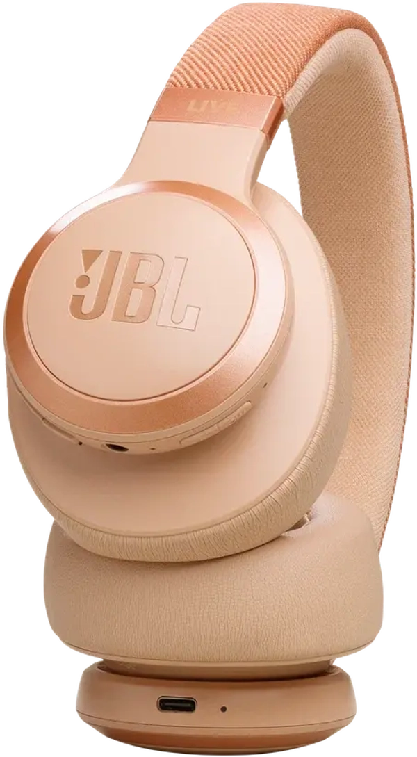 Беспроводные наушники JBL Live 770NC, Sand (Бежевый), ANC, полноразмерные