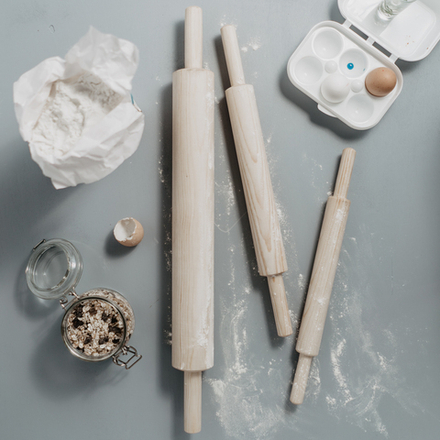 Набор деревянных скалок из древесины сибирского кедра 3шт. 41-67 см. RPN7