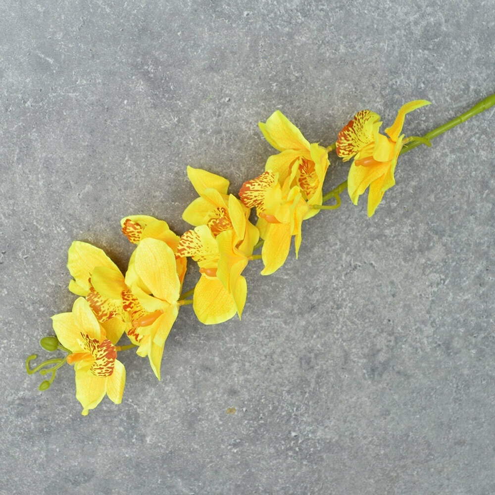 Цветы искусственные "Орхидеи", цвет желтый