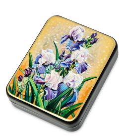 Народные промыслы ШК-55/175-F Шкатулка «Ирисы» исп. Маркова