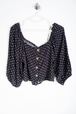 Топ Gloria Jeans в горошек, маркировка XS, визуально на 42 размер