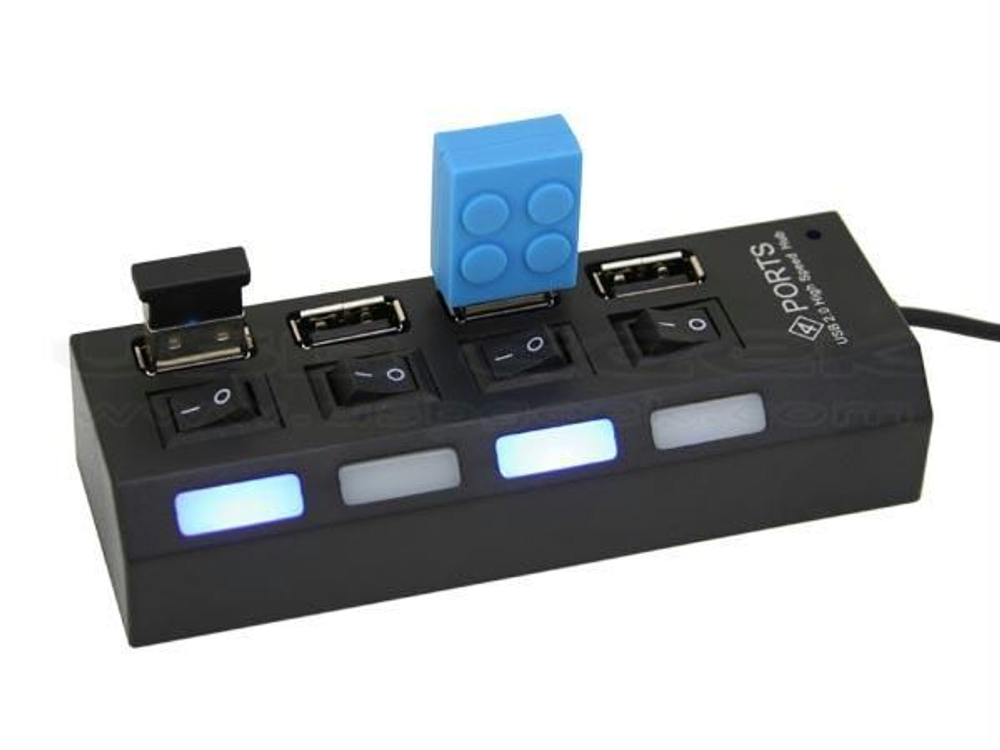 Mega Hub Port 4USB switch (черный)