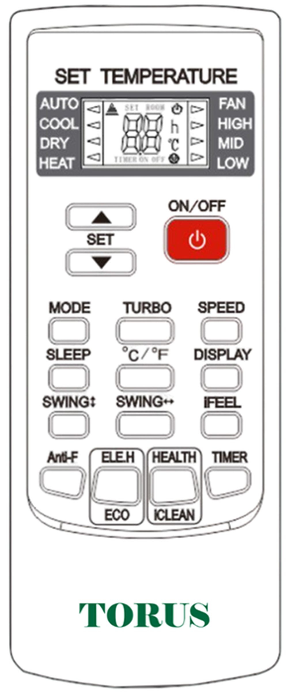 Сплит-система TORUS, VALENCIA (on/off), TSO-18H in / TSO-18H out