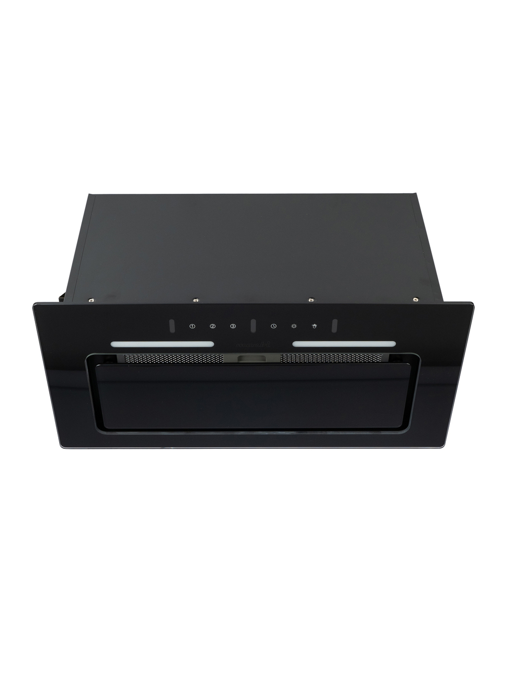 Вытяжка кухонная LedyDC-60GT (BLACK) черный, D150мм,1100м3/ч, полновстраиваемая, ИНВЕРТОРНЫЙ Мотор 110Ватт (Энергетическая эфф-ть класс А+), стекло 60см, сенсорное управление + управление жестами (MACBI)