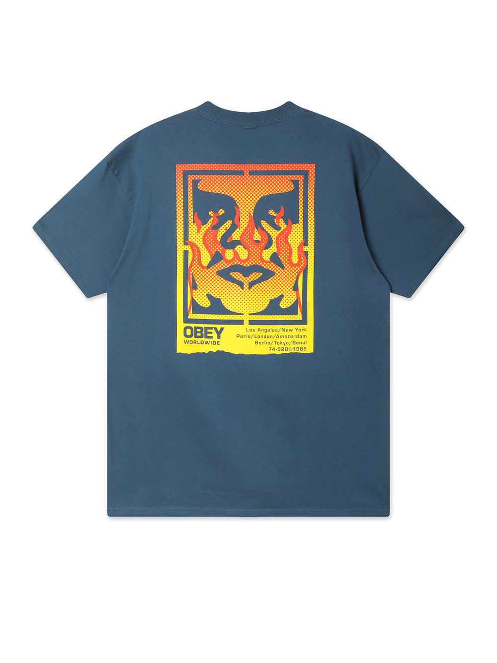 Мужская Футболка Obey Icon Stencil Flame