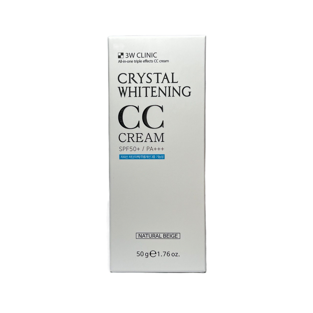 Крем для лица 3W Clinic Crystal Whitening CC SPF50+ / PA+++