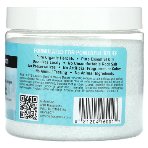 Abra Therapeutics, Cellular Detox Bath, грейпфрут и можжевельник, 482 г (17 унций)