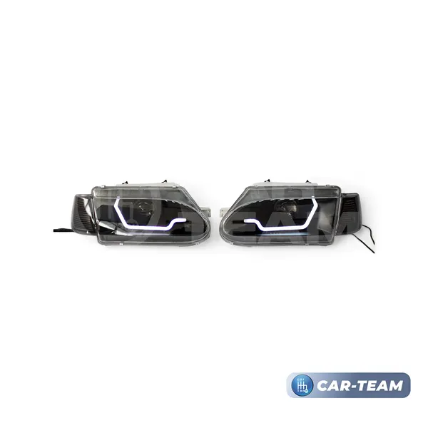 Фары ВАЗ 2113, 2114, 2115 передние в стиле AUDI с Bi LED модулями, тонированные поворотники