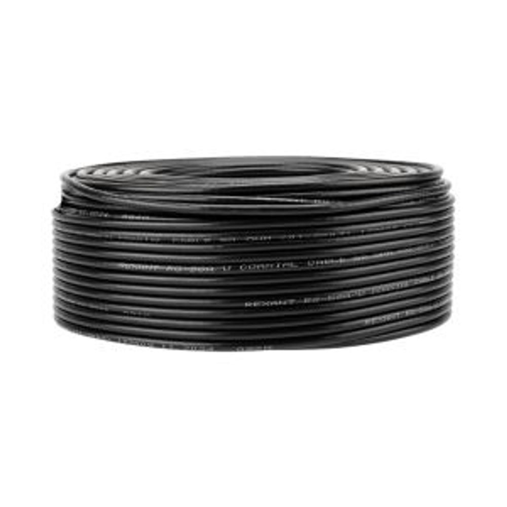 Кабель коаксиальный RG-58 A/U, 50 Ом, Cu/Al/Cu, 64%, 100м, OUTDOOR, черный REXANT
