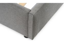 Кровать двуспальная Афродита-3 160 х 200 см с ПМ рогожка серая