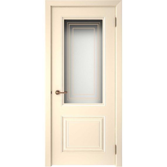 Фото межкомнатной двери эмаль Текона Смальта 42 ваниль остеклённая