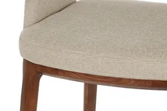 Полубарный стул Lord 65 см, бежевая обивка, ножки орех