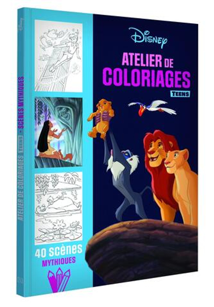 Hachette  раскраска по номерам  DISNEY TEENS - Atelier de coloriages - Les scènes mythiques