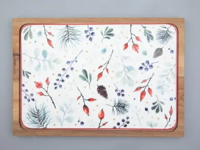 Доска сервировочная 260х180мм форма Стандартная рисунок Календа арт. 42.00045.00.1