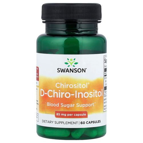 Swanson Vitamins, Chirositol®, D-хироинозитол, 85 мг, 60 капсул