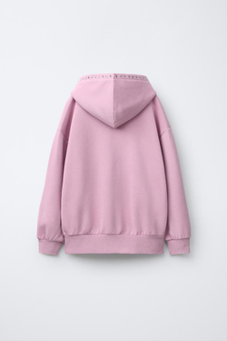 ZARA ХУДИ С ЗАКЛЕПКАМИ, РОЗОВЫЙ