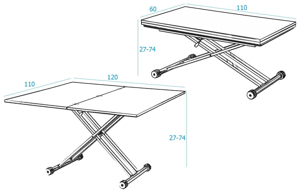 Стол-трансформер В2166 белый лак