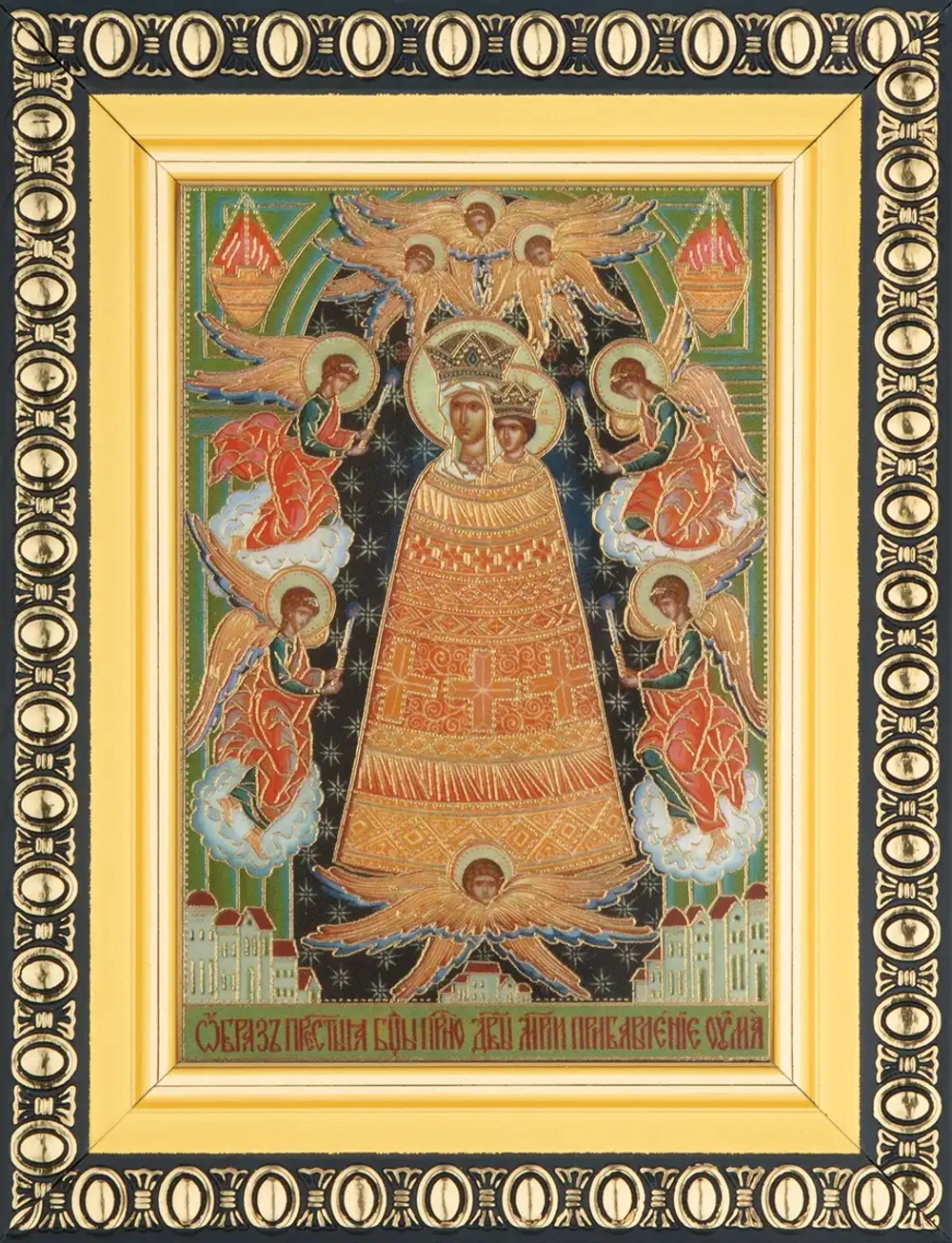 Икона БМ "Прибавление ума" 6х9 в раме 8х11