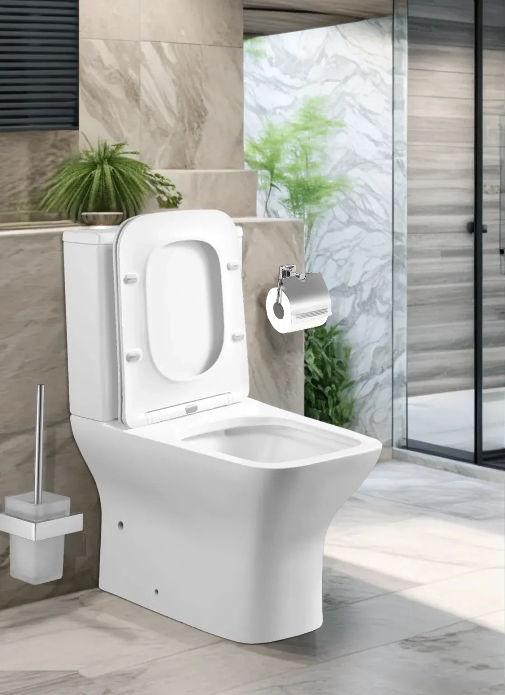 Унитаз ELLEROS напольный безободковый Ceruttispa CT10093 (620х360х800)