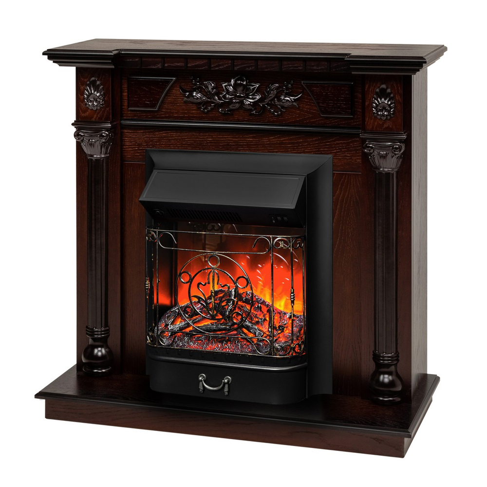 Электрокамин RealFlame Dacota AO античный дуб с очагом Majestic Lux Black