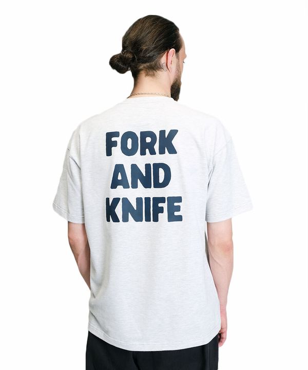 Футболка оверсайз F&K меланж серая - фото 2