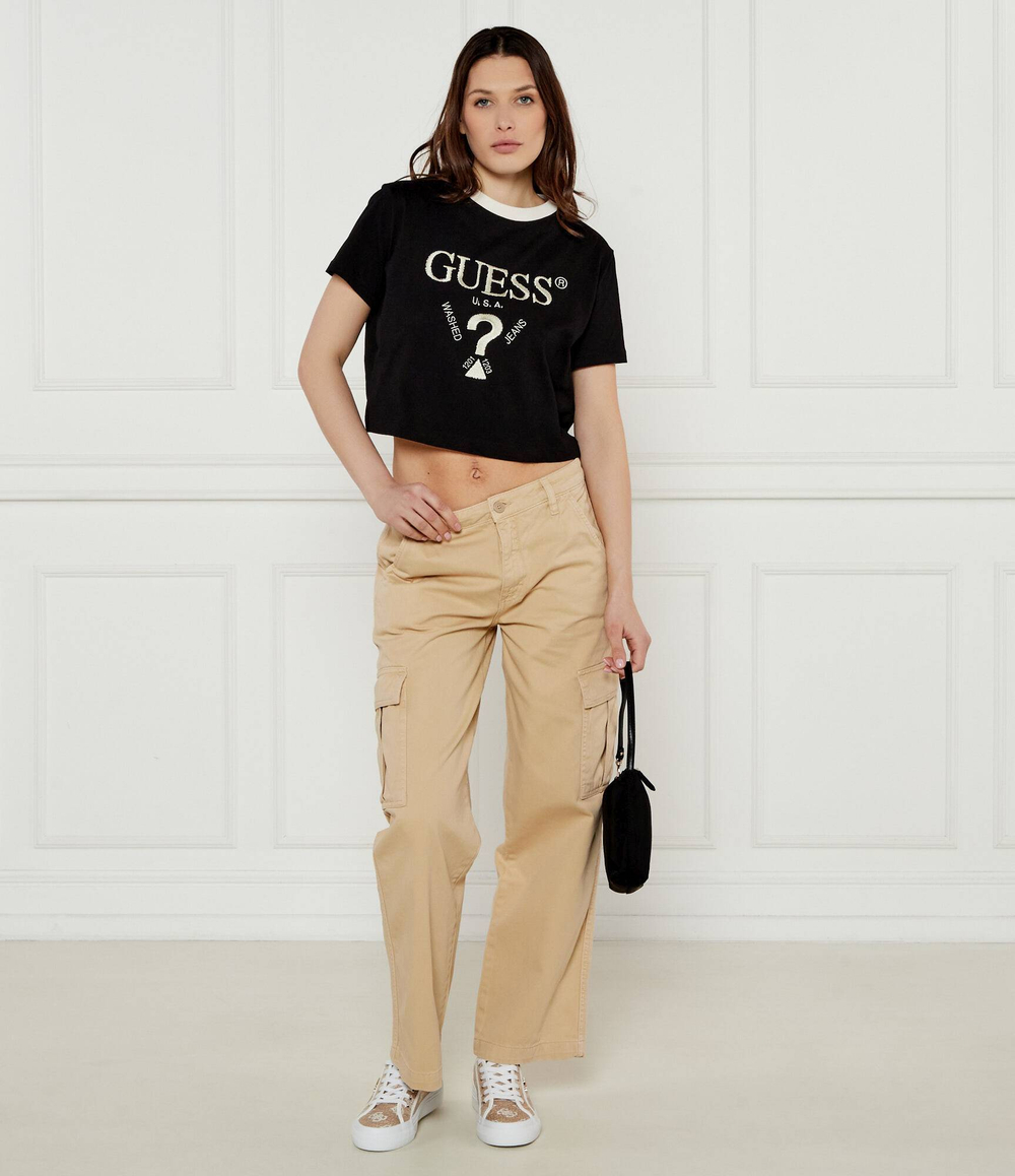 Брюки карго Guess Jeans - бежевый(W4YB61 WGCV1)