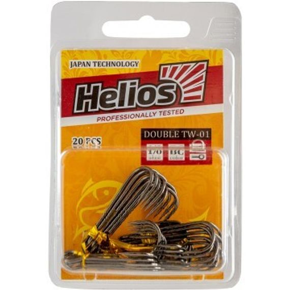 Крючок двойной TW-01 №1/0 цвет BC (20шт) Helios (HS-TW-01-1/0)