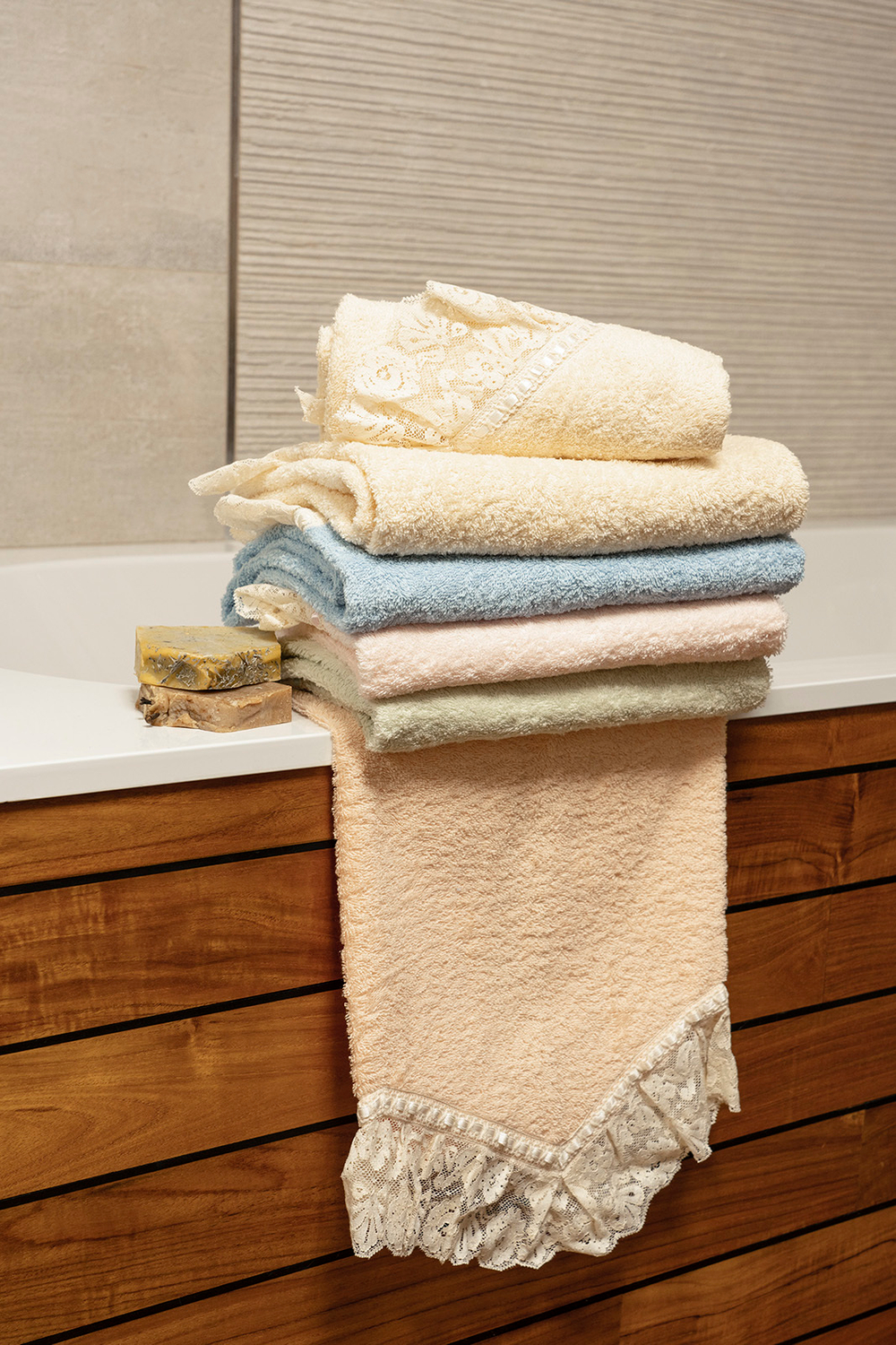 Набор полотенец 3шт Palombella Verushka Azzuro небесно-голубой