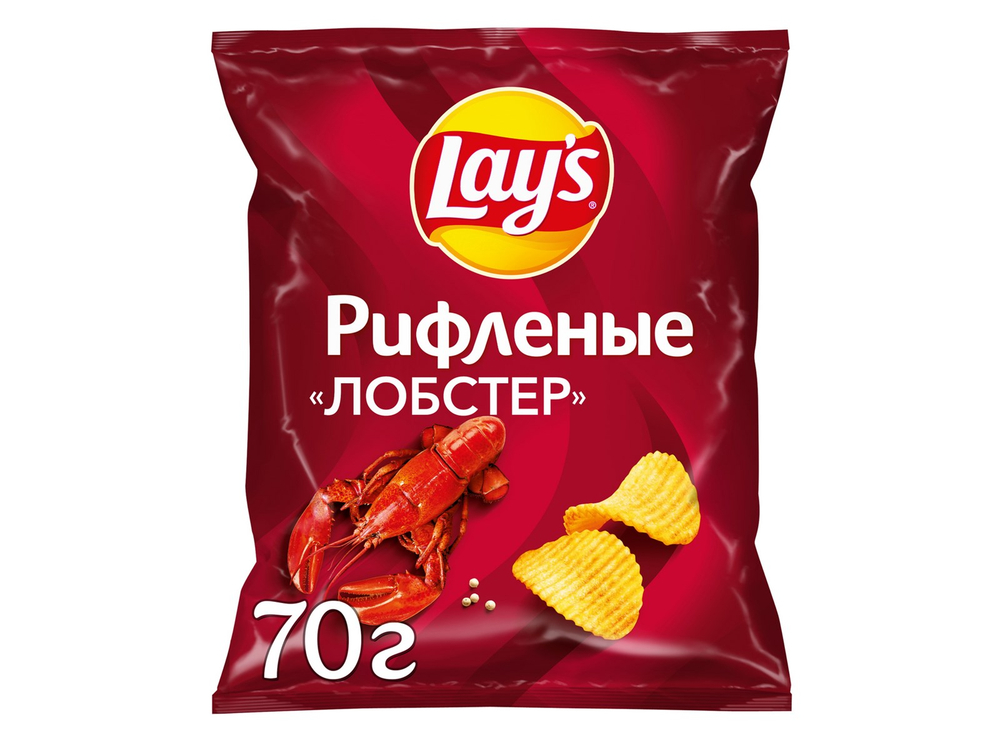 Чипсы LAYS РИФЛЕНЫЕ ЛОБСТЕР 70 гр