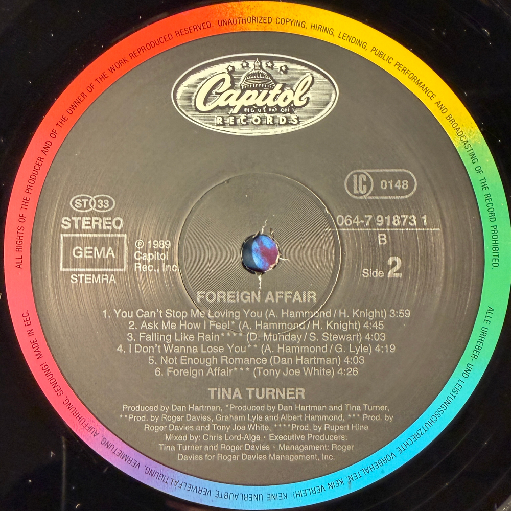 Tina Turner- Foreign Affair (Европа 1989г.)