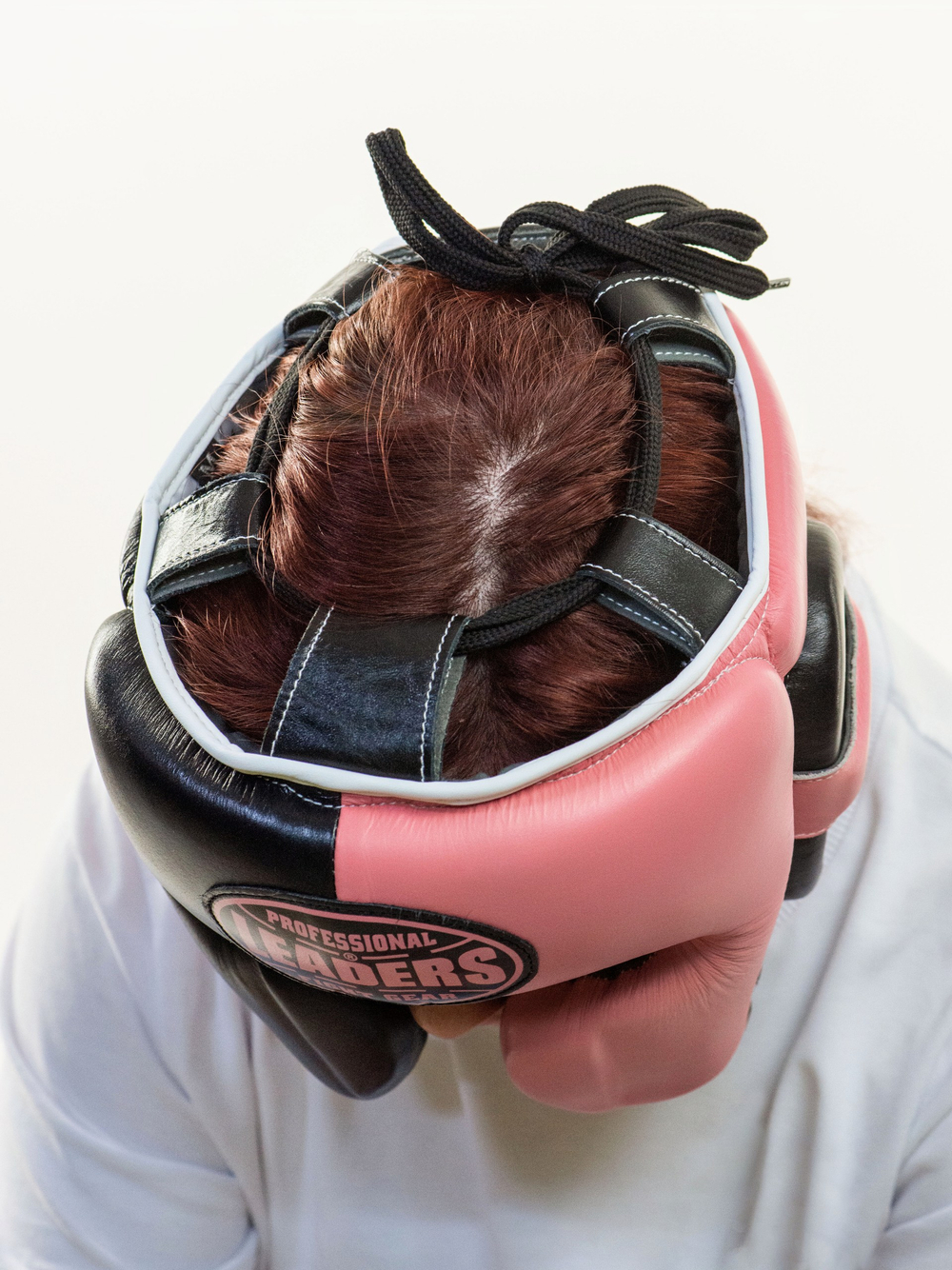 Шлем боксерский LEADERS LS MEX WAVE BK/PNK 1/2 ( кожа, черный/розовый)