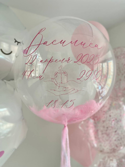 Воздушные шары на выписку, Облачко, Мишка Барни №3165