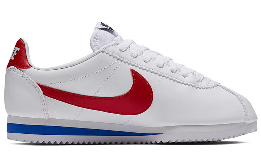 Nike Cortez comfortable synthetic leather shock absorption, wear-resistant, non-slip low-cut casual running shoes women's white