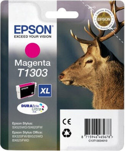 Epson Stag Singlepack Magenta T1303 DURABrite Ultra Ink C13T13034010
