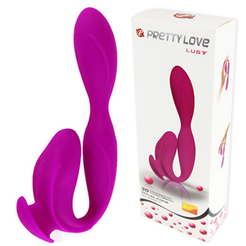 Вибромассажер Baile Pretty Love 21 см с клиторальной стимуляцией