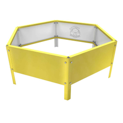 Клумба многоугольная оцинкованная с ножками 1 ярус RAL 1018 Цинково-жёлтый