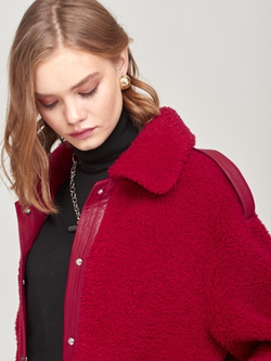 Шуба чебурашка тедди, Северина (арт. C1135rm016bz)