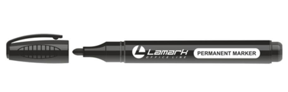 Маркер перм. 3-5мм черный (Lamark)