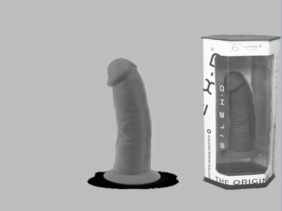 Фаллоимиатор термоактивный из Silexpan 6" черный 220796AL