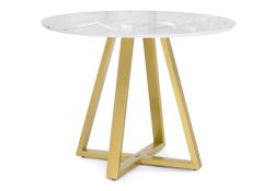 Стеклянный стол Норфолк 100х78 золото