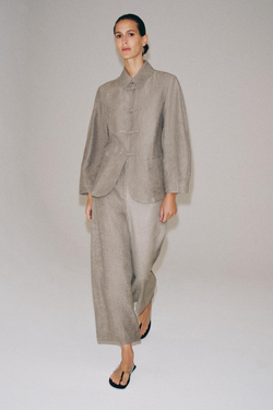 ZARA БРЮКИ-БАЛЛОНЫ ZW COLLECTION, СЕРЫЙ МЕЛАНЖ